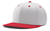 white / scarlet red