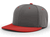 charcoal / red
