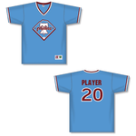 Phillies HS200-PHI Vintage V-Neck Baseball Jerseys