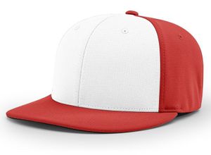 Richardson PTS40T-RED Dryve Flex-Fit Baseball Cap - Closeout (White / Red Lot of 24 Caps)