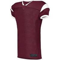maroon / white