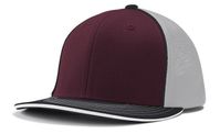 maroon - white / black