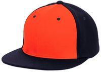 orange panel / navy