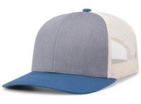 heather grey - beige / ocean blue