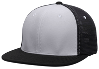 silver panel / black