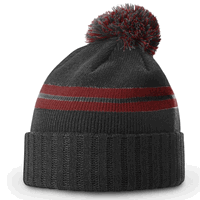 charcoal / red
