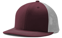 maroon / white