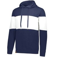 navy heather / white