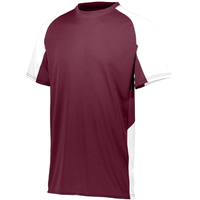 maroon / white