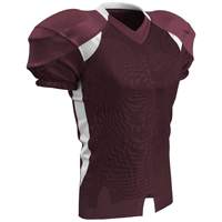 maroon / white