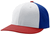 white panel - royal / scarlet red