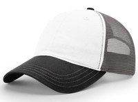 white - charcoal / black