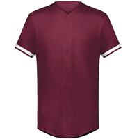 maroon / white