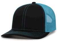 black / neon blue