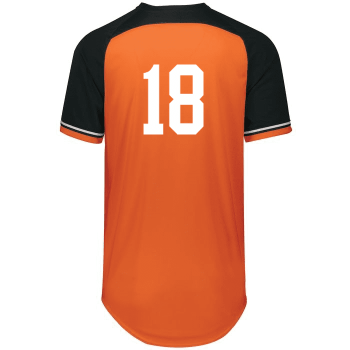 Russell Vintage V Neck Baseball Jersey Throwback Trim R01X3M