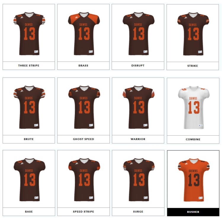 Russell Sublimated Football Jerseys Custom Russell Athletic S98SMS