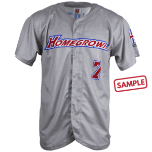 SAMPLE - Homegrown Full Button Sublimated Baseball Jersey (SAMP510K)