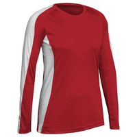 scarlet red / white