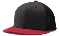 black / scarlet red