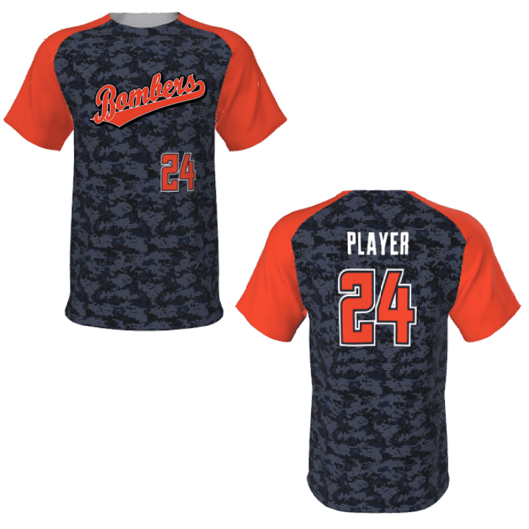 Sublimated Baseball Jerseys Digital Camo + Logo Juice JPL009