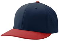 navy / scarlet red