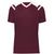maroon / white
