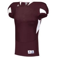 maroon / white