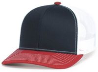 navy - white / red