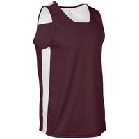 maroon / white