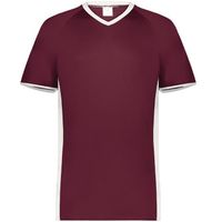 maroon / white