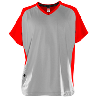 grey / red