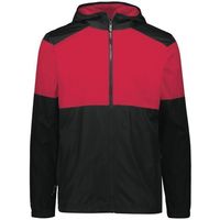 black / scarlet