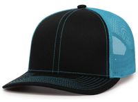 black / neon blue