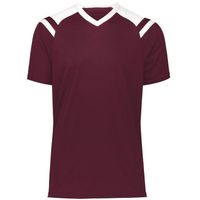 maroon / white