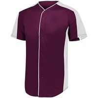maroon / white