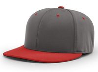 charcoal / red