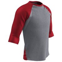 grey / scarlet