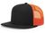 black / neon orange