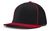 black / scarlet