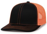 black / neon orange