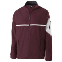 maroon / white
