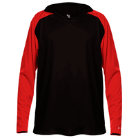 black / red