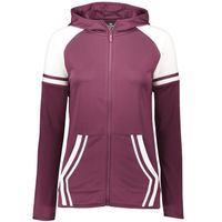 maroon / white