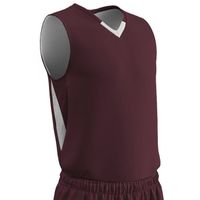 maroon / white