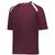 maroon / white