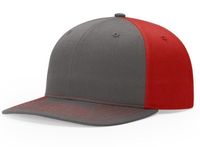 charcoal / red