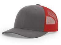 charcoal / red
