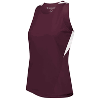 maroon / white