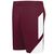 maroon / white