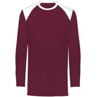 maroon / white